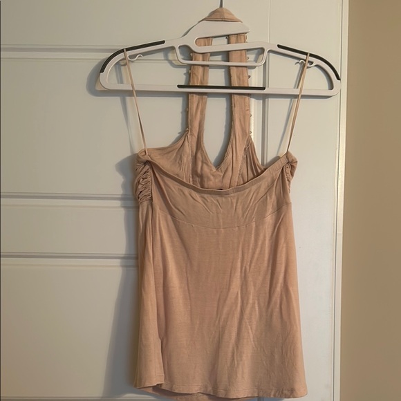 Express Tan Ruched Embellished Tank Top - Picture 3 of 6